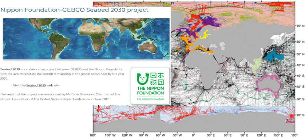 2030年までに全大洋の詳細海底地形図（空間解像度100m）を作成するプロジェクト